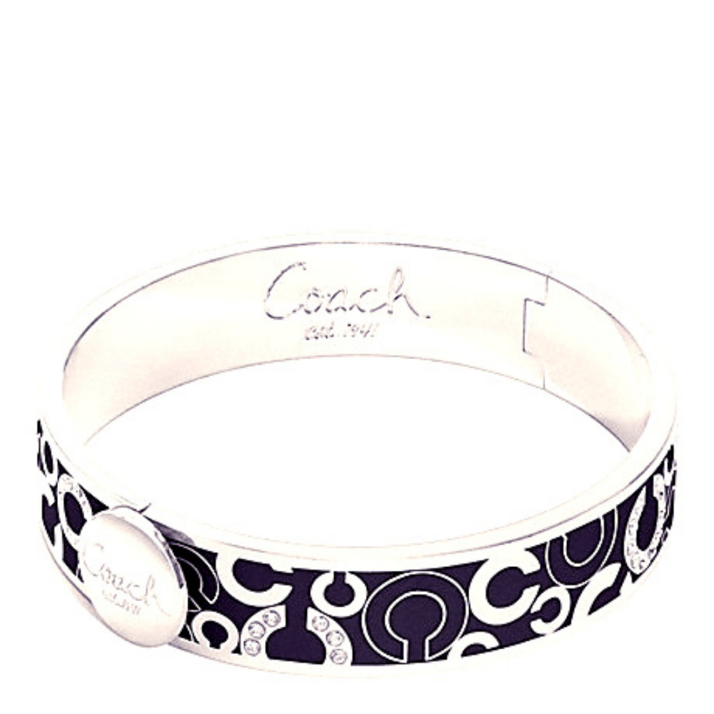 Coach Pave Hinged Bracelet With Tags
